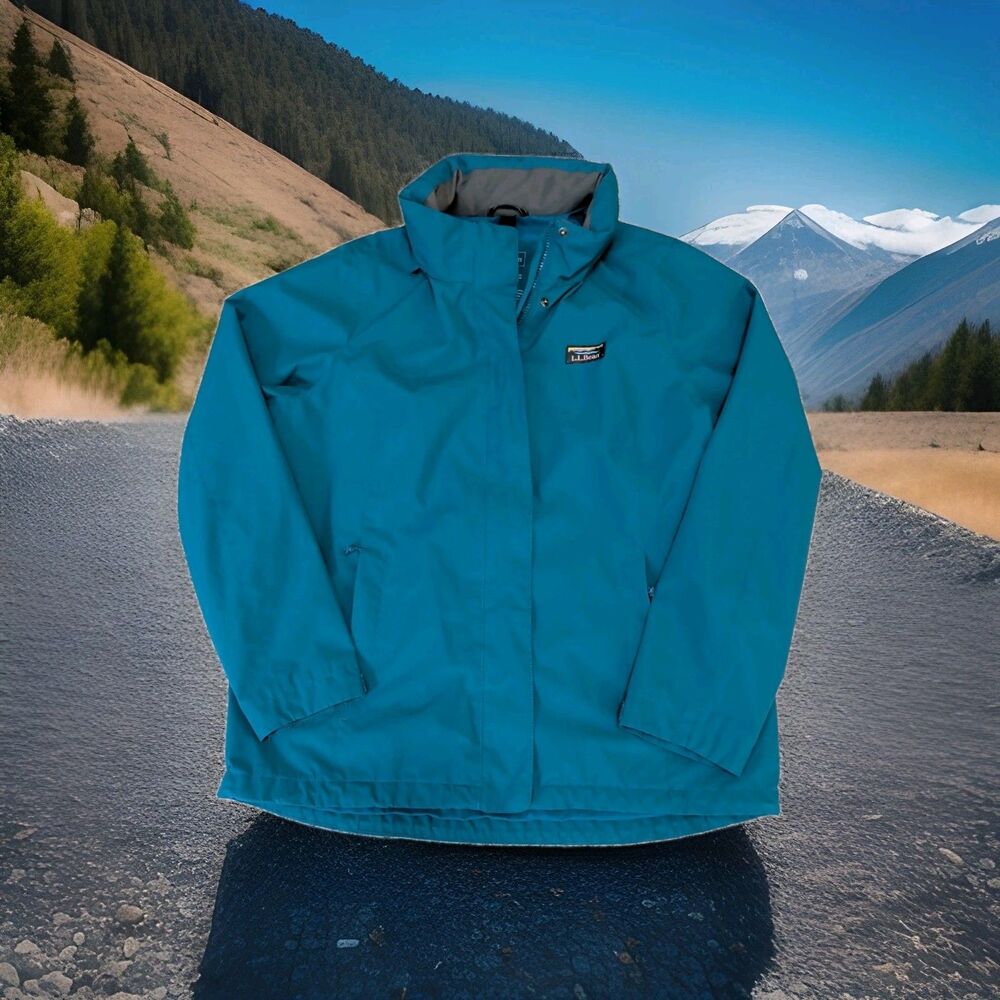 L.L. BEAN HOODED WIND/RAIN JACKET FALL🍁🍂 OUTDOOR HIKING WOMEN'S SIZE M REG EUC